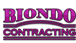 A logo for Biondo Contracting-NJ Roofing Company