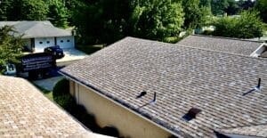 Seamless Gutters with new roof shingles