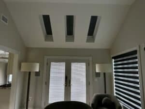 Monroe NJ Skylight Installation with gray colored blinds